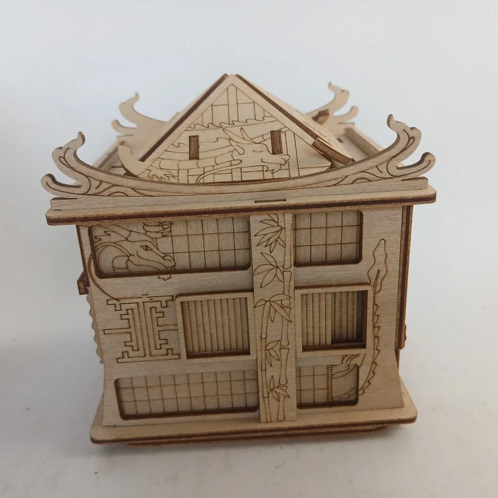 House Of The Dragon Touch The Game Escape Welt Money Box 3D Wooden Puzzle Game